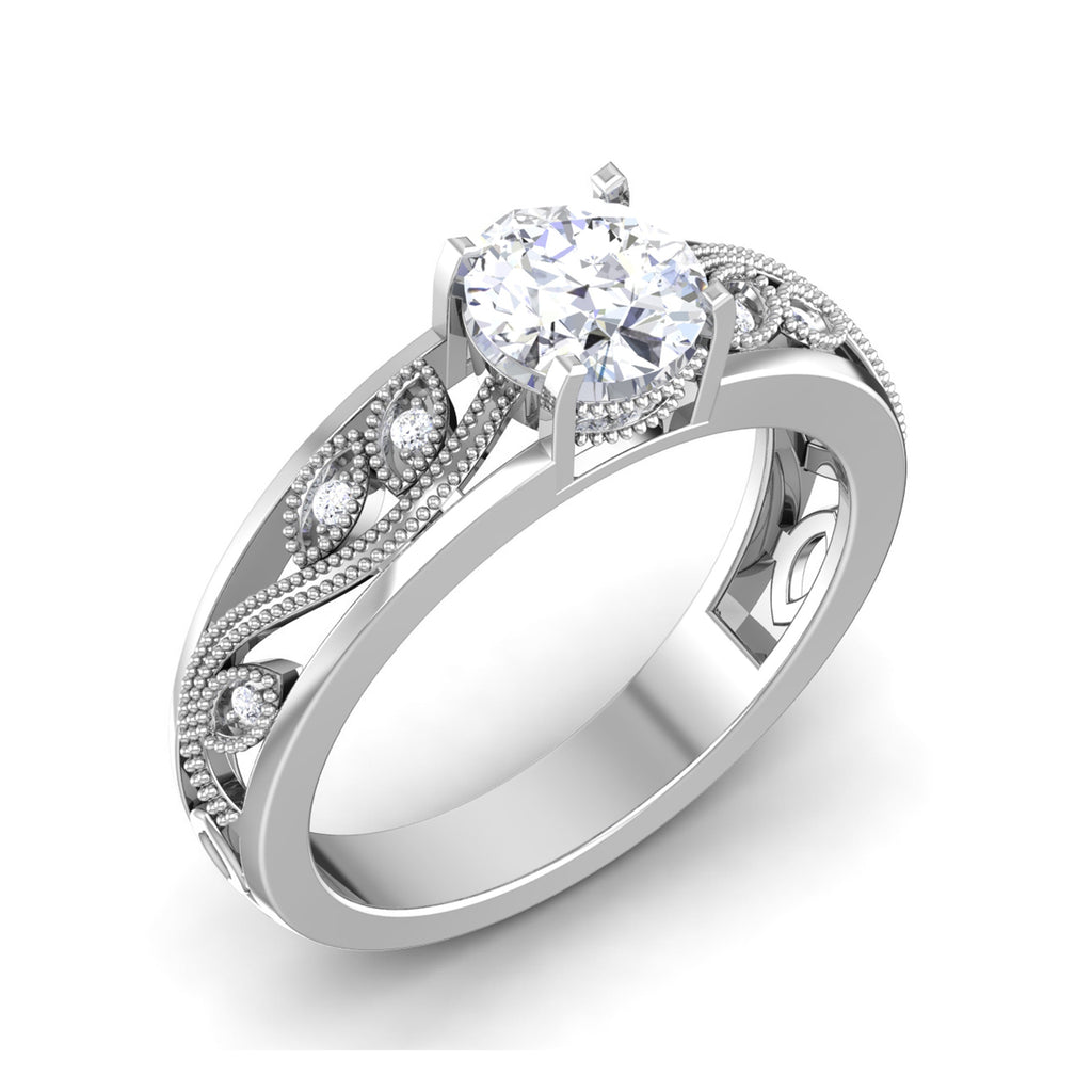0.30cts. Solitaire Designer Platinum Engagement Ring JL PT 6847-A   Jewelove.US