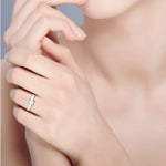 Load image into Gallery viewer, 0.70 cts Emerald Cut Solitaire Diamond Platinum Ring JL PT RS EM 127   Jewelove.US
