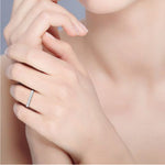 Load image into Gallery viewer, 7 Pointer Half Eternity Designer Platinum Diamond Ring for Women JL PT WB RD 126   Jewelove
