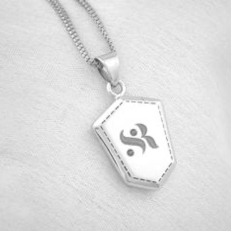 Plain Platinum Name Engraving Two-Sided Pendant in Platinum JL PT P 222   Jewelove.US