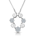 Load image into Gallery viewer, Platinum Evara Detachable Hexagonal Necklace JL PT N 179
