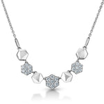 Load image into Gallery viewer, Platinum Evara Detachable Hexagonal Necklace JL PT N 179
