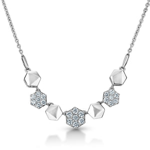 Platinum Evara Detachable Hexagonal Necklace JL PT N 179