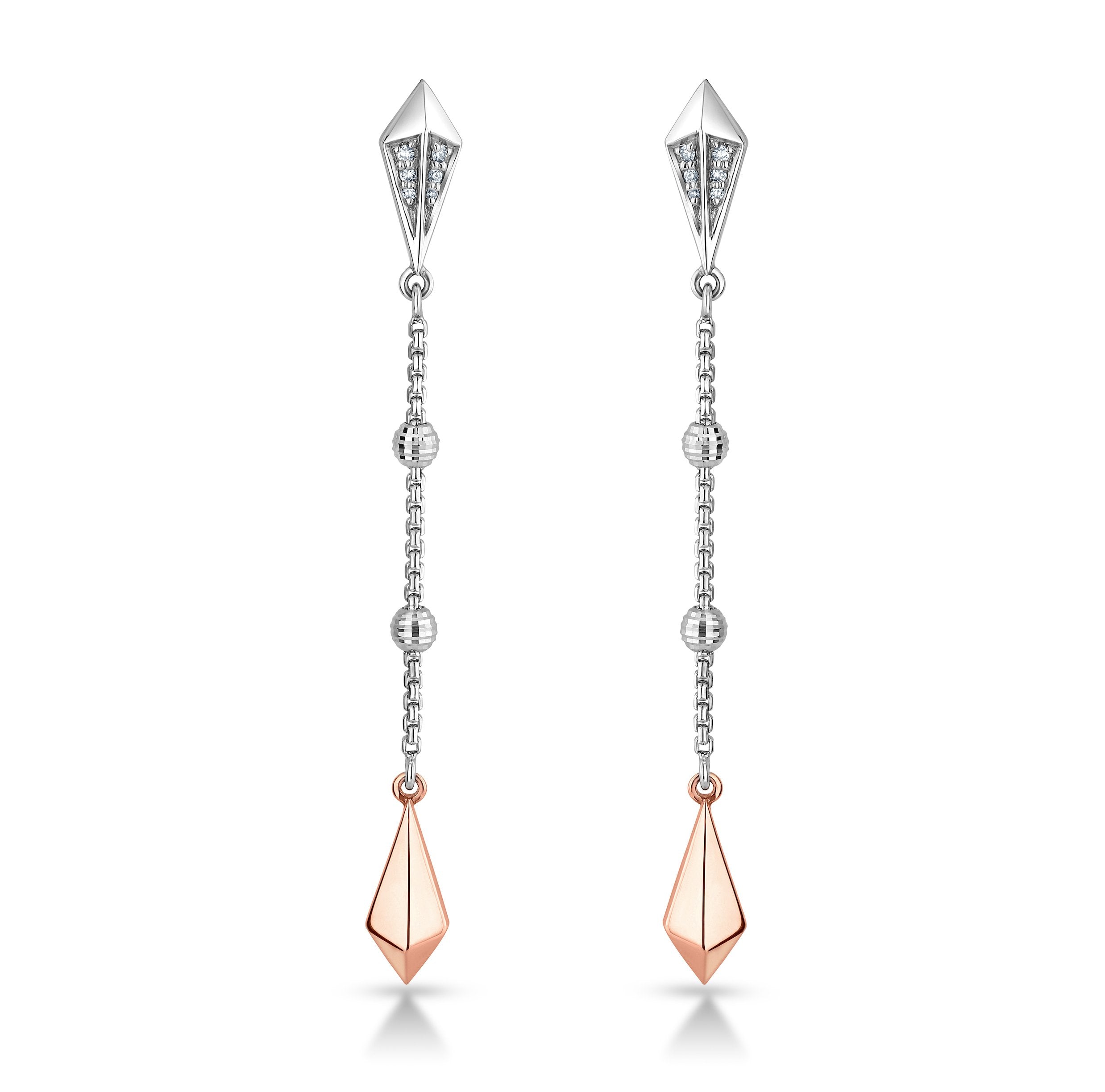 Platinum Evara Dual Tone Drop Earrings for Women JL PT E 190