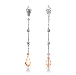 Platinum Evara Dual Tone Drop Earrings for Women JL PT E 190