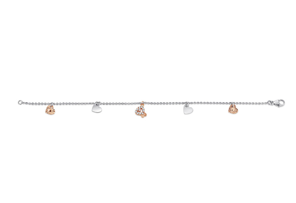 Platinum Evara | Rose Gold Diamond Bracelet for Women JL PTB 738   Jewelove.US