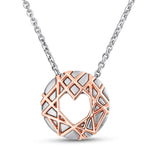 Load image into Gallery viewer, Platinum Pendant Rose Gold Pendant with Chain JL PT P 217   Jewelove.US
