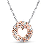 Load image into Gallery viewer, Platinum Pendant Rose Gold Pendant with Chain JL PT P 217
