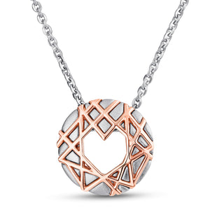 Platinum Pendant Rose Gold Pendant with Chain JL PT P 217