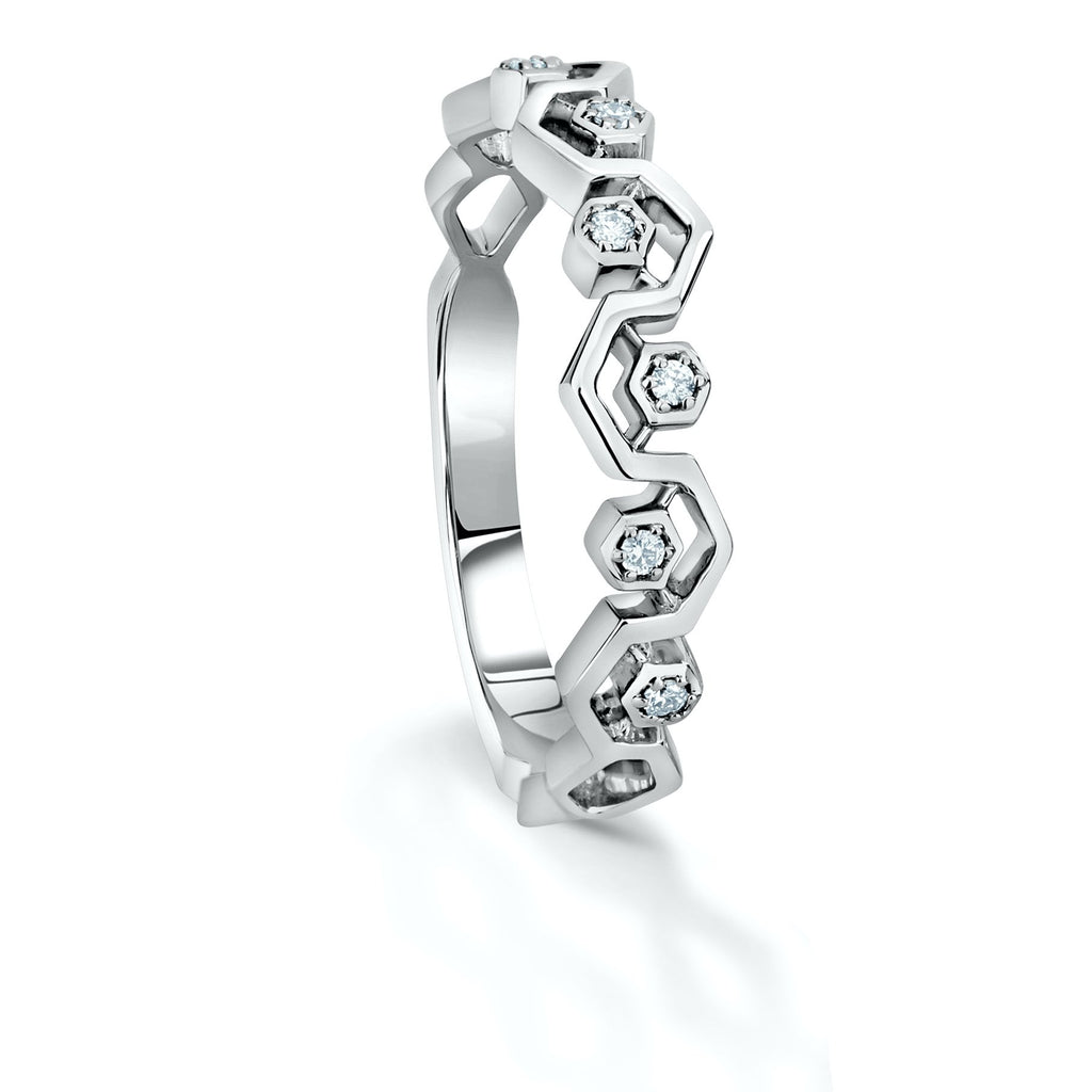 Platinum Ring with Diamonds for Women JL PT 986   Jewelove.US