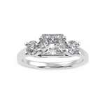 Load image into Gallery viewer, 1.00 Carat Princess Cut Solitaire Diamond Accents Platinum Ring JL PT 1230-C   Jewelove.US
