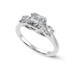 Load image into Gallery viewer, 30-Pointer Princess Cut Solitaire Diamond Accents Platinum Ring JL PT 1230   Jewelove.US
