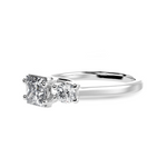 Load image into Gallery viewer, 50-Pointer Princess Cut Solitaire Diamond Accents Platinum Ring JL PT 1230-A   Jewelove.US
