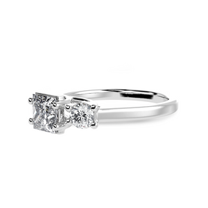 50-Pointer Princess Cut Solitaire Diamond Accents Platinum Ring JL PT 1230-A   Jewelove.US