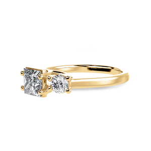 70-Pointer Princess Cut Solitaire Diamond Accents 18K Yellow Gold Ring JL AU 1230Y-B   Jewelove.US