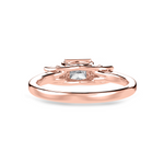 Load image into Gallery viewer, 50-Pointer Princess Cut Solitaire Diamond Accents 18K Rose Gold Ring JL AU 1230R-A   Jewelove.US
