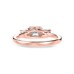 Load image into Gallery viewer, 70-Pointer Princess Cut Solitaire Diamond Accents 18K Rose Gold Ring JL AU 1230R-B   Jewelove.US
