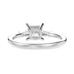 Load image into Gallery viewer, 30-Pointer Princess Cut Solitaire Baguette Diamond Accents Platinum Ring JL PT 1211   Jewelove.US
