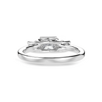Load image into Gallery viewer, 50-Pointer Princess Cut Solitaire Diamond Accents Platinum Ring JL PT 1230-A   Jewelove.US
