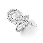 Load image into Gallery viewer, Designer Diamond Flower Cocktail ring in Platinum for Women JL PT R 007   Jewelove.US
