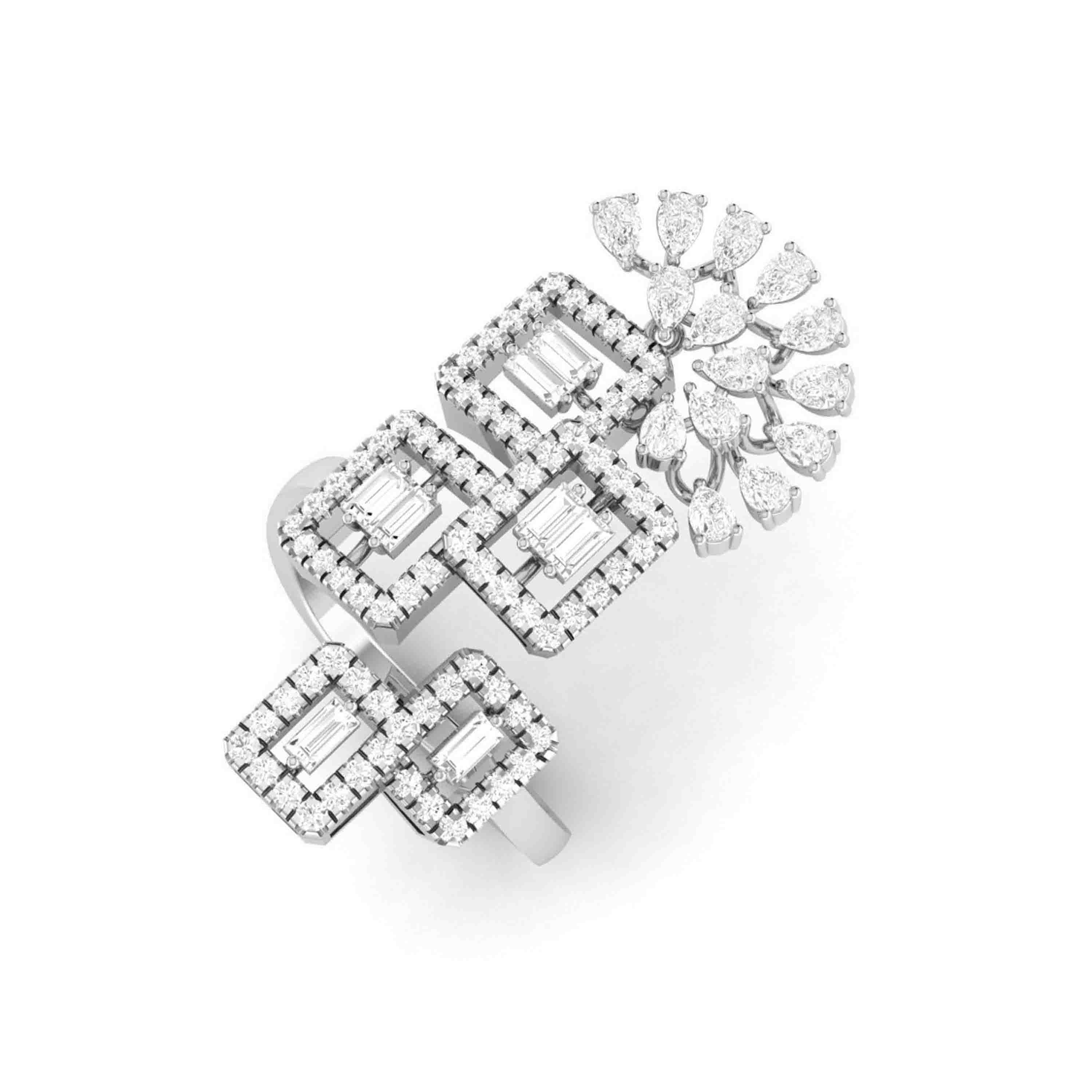 Designer Diamond Cocktail ring in Platinum for Women JL PT R 008   Jewelove.US