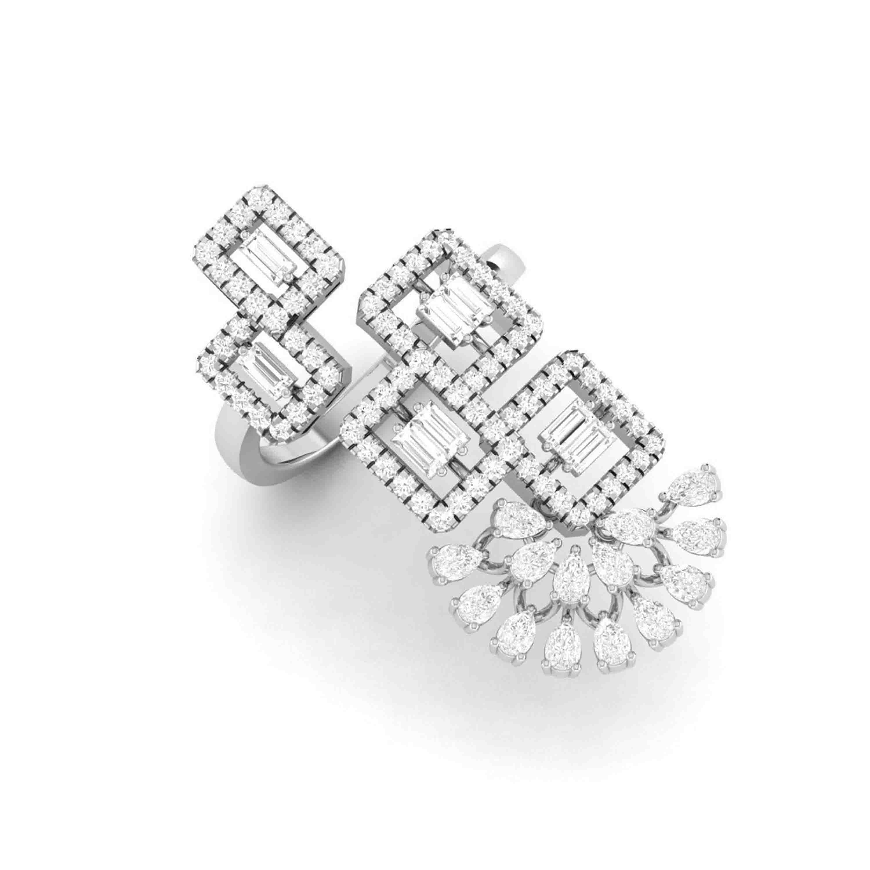 Designer Diamond Cocktail ring in Platinum for Women JL PT R 008