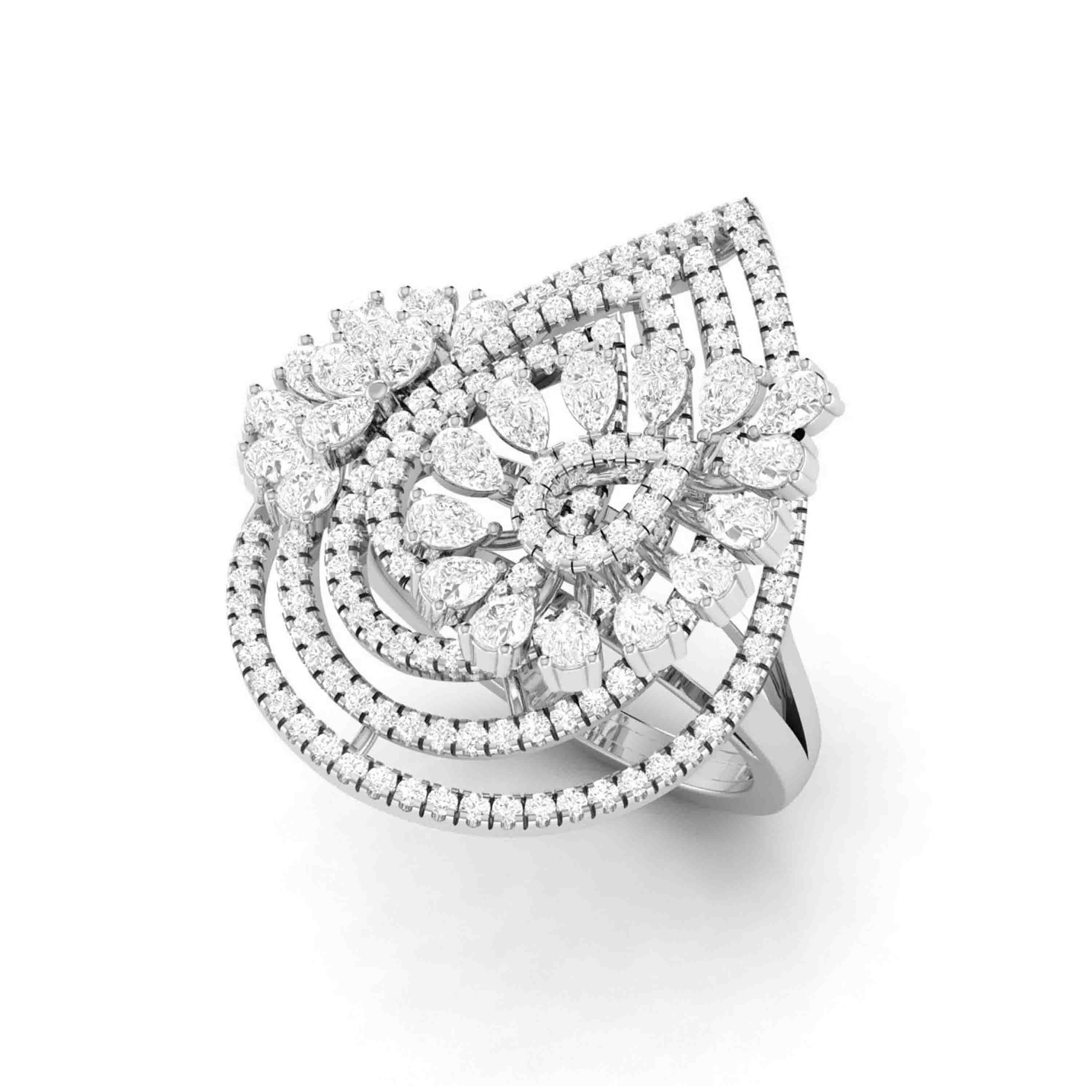 Designer Diamond Cocktail ring in Platinum for Women JL PT R 009