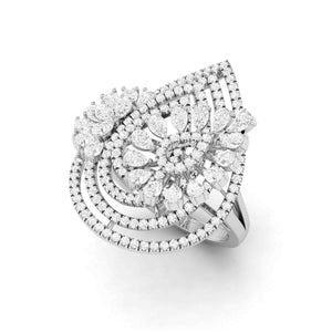 Designer Diamond Cocktail ring in Platinum for Women JL PT R 009