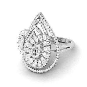 Designer Diamond Cocktail ring in Platinum for Women JL PT R 009