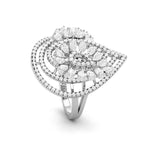 Load image into Gallery viewer, Designer Diamond Cocktail ring in Platinum for Women JL PT R 009
