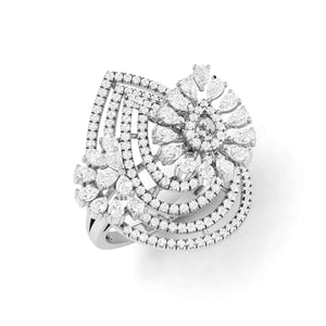 Designer Diamond Cocktail ring in Platinum for Women JL PT R 009