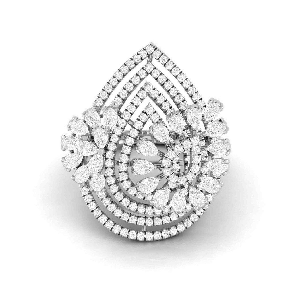Designer Diamond Cocktail ring in Platinum for Women JL PT R 009  VVS-GH Jewelove.US