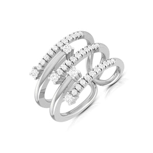 Designer Platinum Ring with Diamonds for Women JL PT R-11  VVS-GH-Women-s-Band-only Jewelove.US