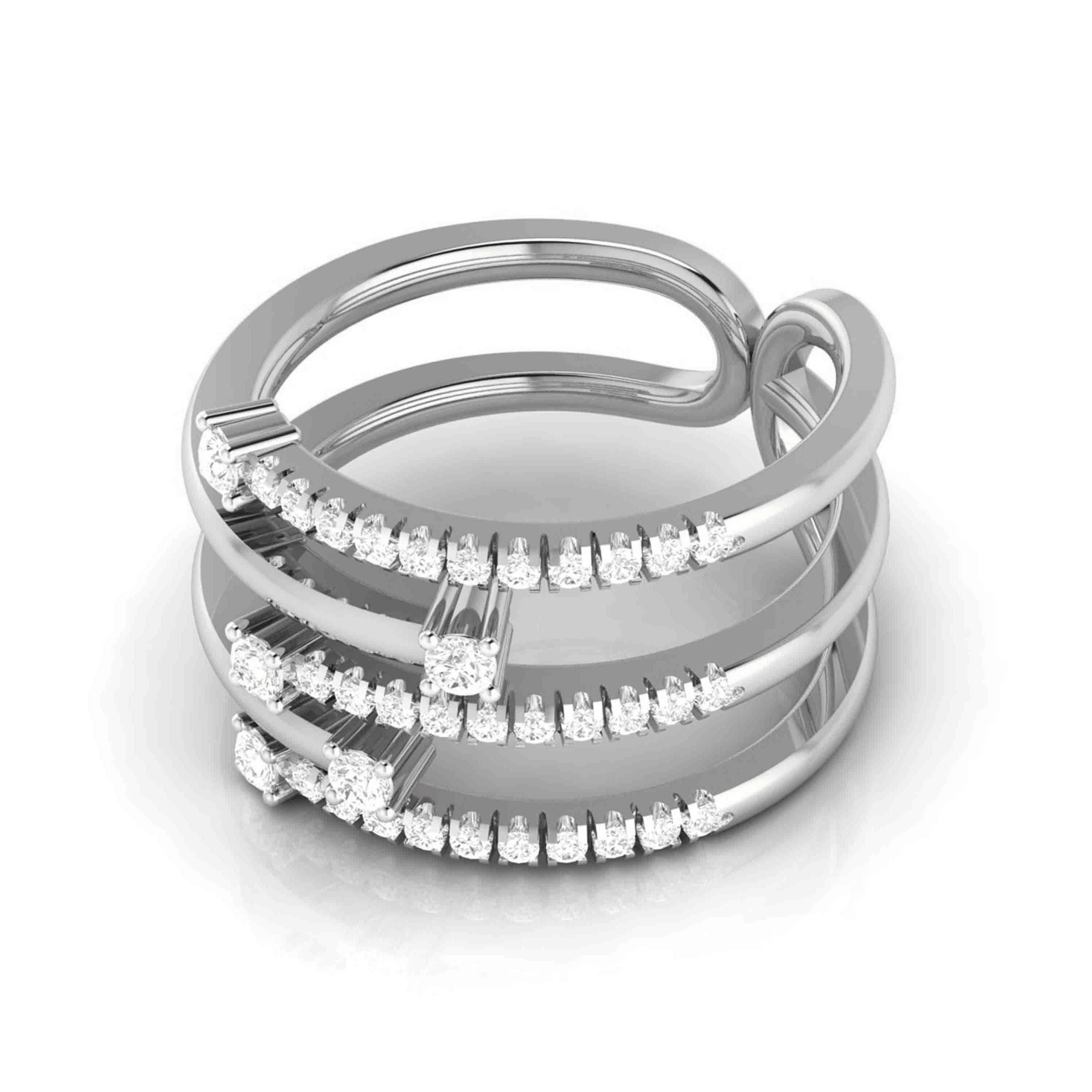 Designer Platinum Ring with Diamonds for Women JL PT R-11   Jewelove.US