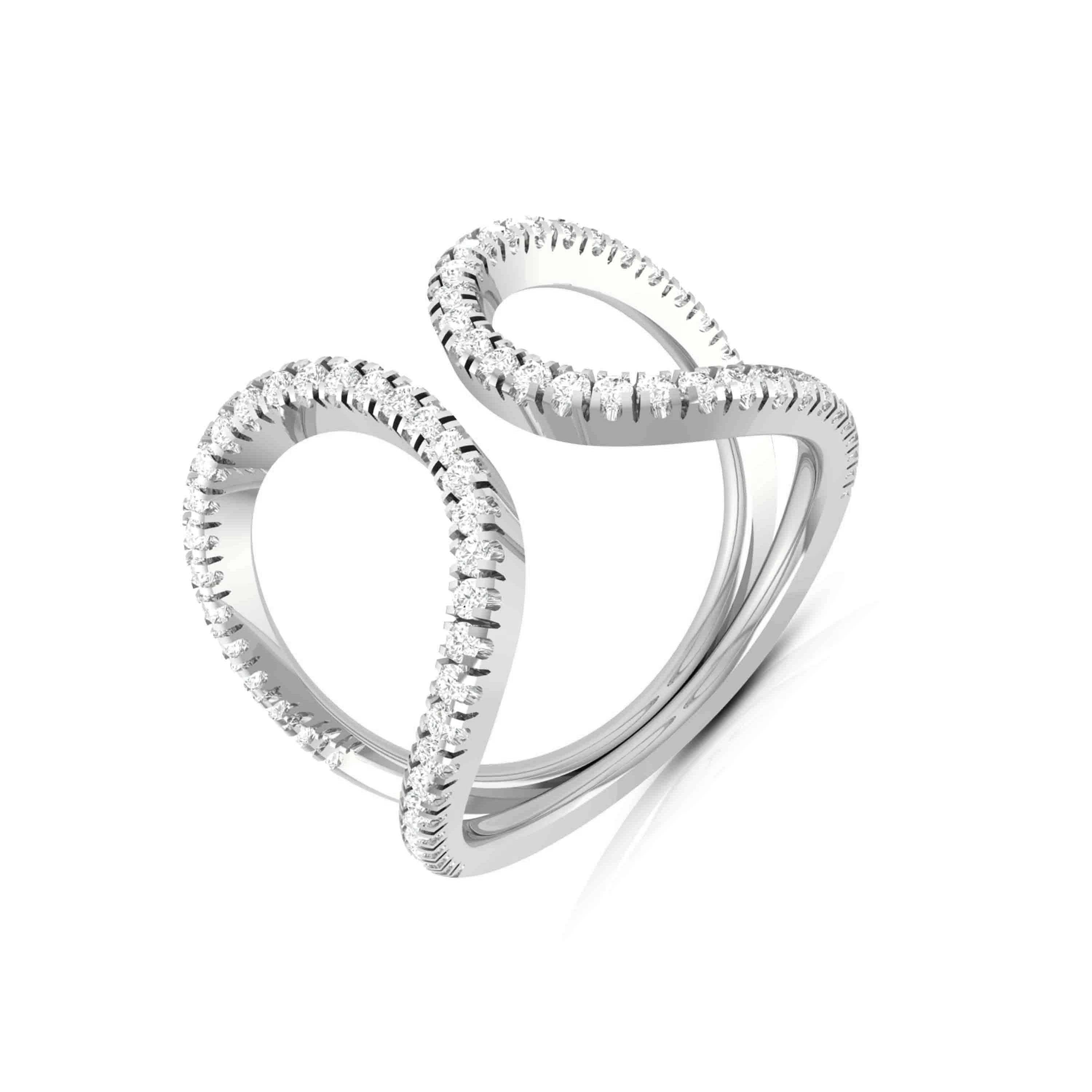 Platinum Infinity Ring with Diamonds for Women JL PT R-12  VVS-GH-Women-s-Band-only Jewelove.US
