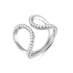 Platinum Infinity Ring with Diamonds for Women JL PT R-12  VVS-GH-Women-s-Band-only Jewelove.US
