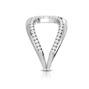 Platinum Infinity Ring with Diamonds for Women JL PT R-12   Jewelove.US