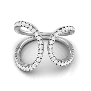 Platinum Infinity Ring with Diamonds for Women JL PT R-12   Jewelove.US