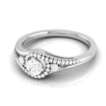Load image into Gallery viewer, Designer Platinum Halo-Style Solitaire Engagement Ring JL PT R-13   Jewelove.US
