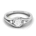 Load image into Gallery viewer, Designer Platinum Halo-Style Solitaire Engagement Ring JL PT R-13   Jewelove.US
