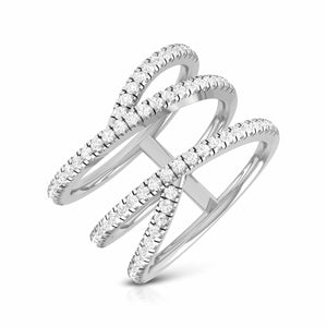 Platinum Infinity Ring with Diamonds for Women JL PT R-14   Jewelove.US