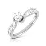 Load image into Gallery viewer, Designer Curvy 20-Pointer Platinum Engagement Ring JL PT R-17
