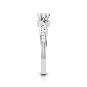 Designer Curvy 20-Pointer Platinum Engagement Ring JL PT R-17