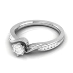 Load image into Gallery viewer, Designer Curvy 20-Pointer Platinum Engagement Ring JL PT R-17
