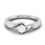Load image into Gallery viewer, Designer Curvy 20-Pointer Platinum Engagement Ring JL PT R-17
