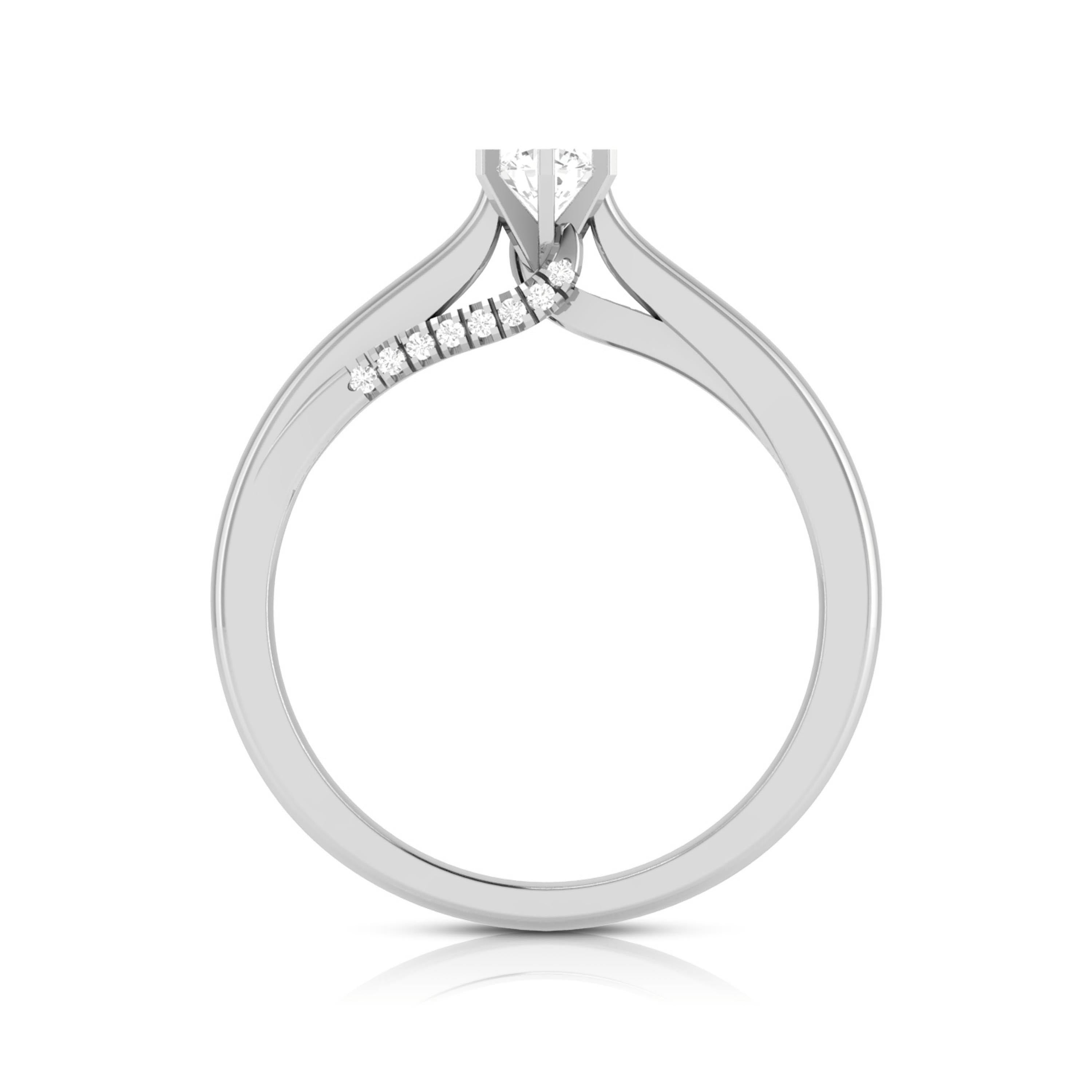 Designer Platinum Solitaire Engagement Ring for Women JL PT R-23   Jewelove.US