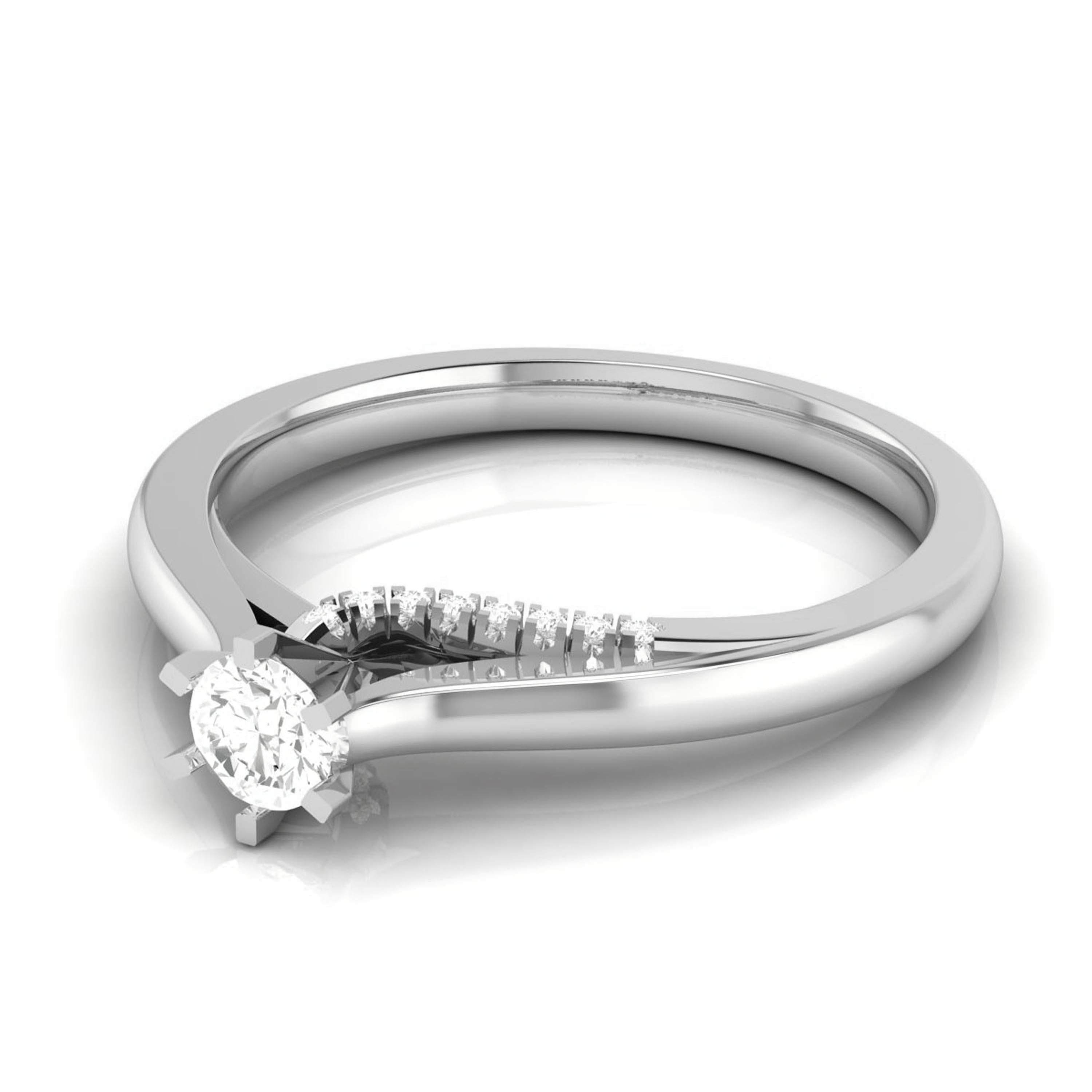 Designer Platinum Solitaire Engagement Ring for Women JL PT R-23   Jewelove.US