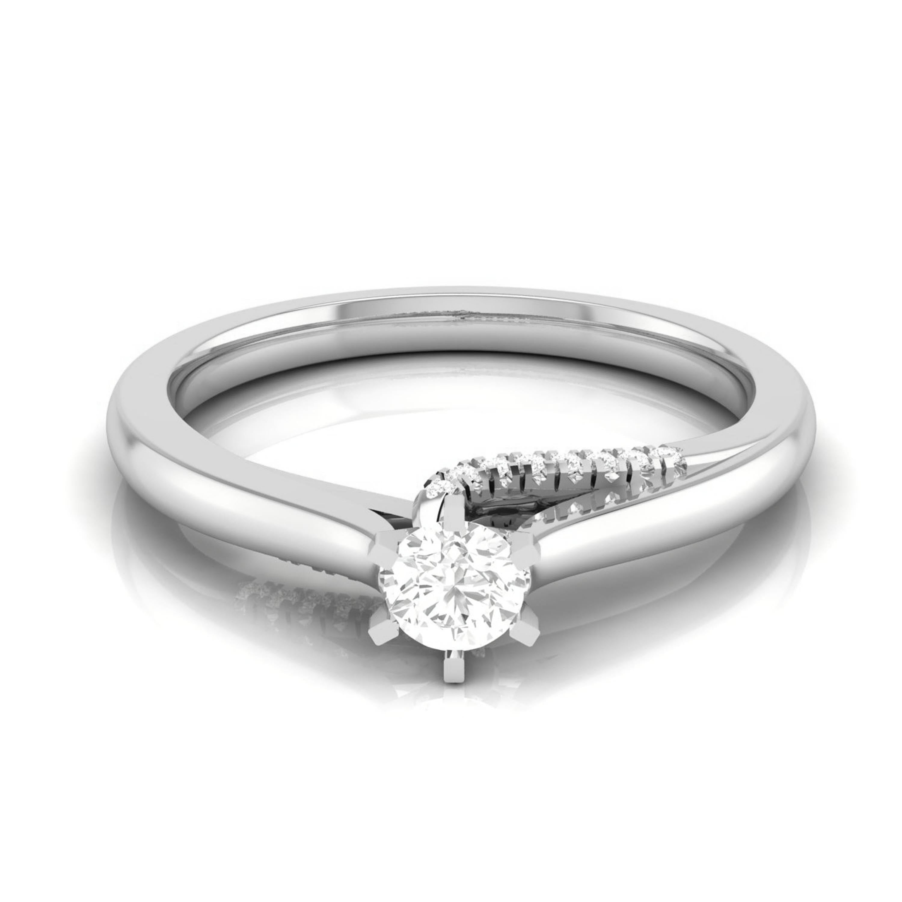 Designer Platinum Solitaire Engagement Ring for Women JL PT R-23   Jewelove.US