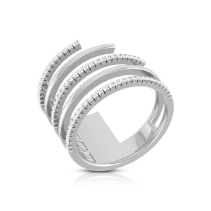 Platinum Ring with Diamonds for Women JL PT R-2   Jewelove.US