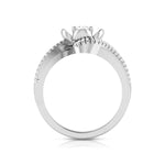 Load image into Gallery viewer, 30 Pointer Designer Flower Platinum Solitaire Engagement Ring JL PT R-30
